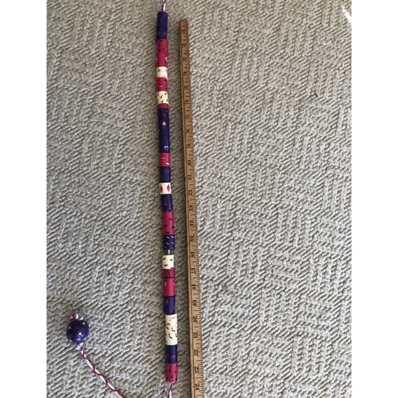 vintage boho wood bead belt - Picture 11 of 11